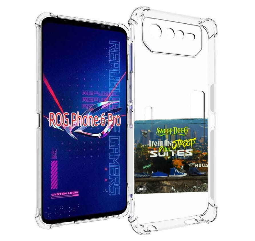 

Чехол MyPads Snoop Dogg FROM THE STREET 2 THA SUITES для Asus ROG Phone 6 Pro, Прозрачный, Tocco