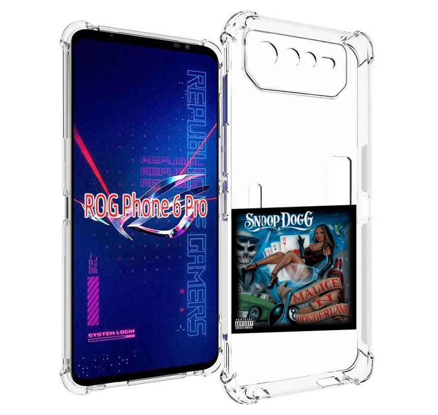 

Чехол MyPads Snoop Dogg MALICE N WONDERLAND для Asus ROG Phone 6 Pro, Прозрачный, Tocco