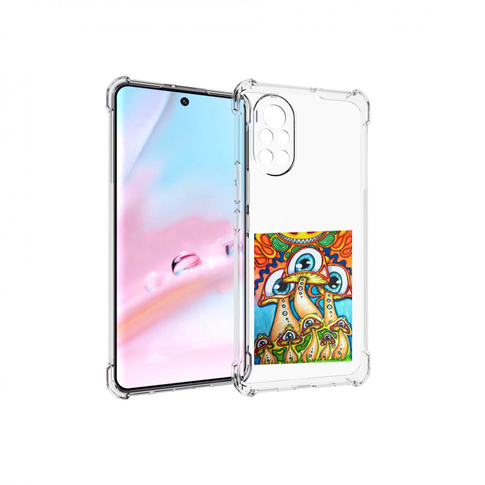 

Чехол MyPads грибы с глазами для Huawei Nova 8 (ANG-LX1), Прозрачный, Tocco