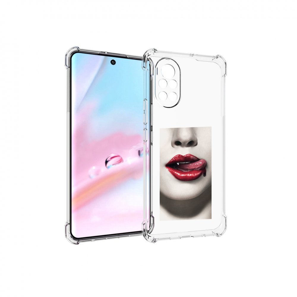 

Чехол MyPads губы-вампирши для Huawei Nova 8 (ANG-LX1), Прозрачный, Tocco