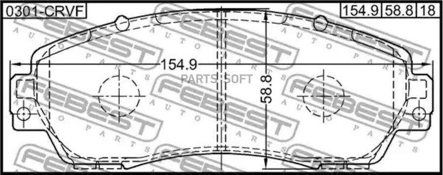 

Тормозные колодки FEBEST передние 0301CRVF