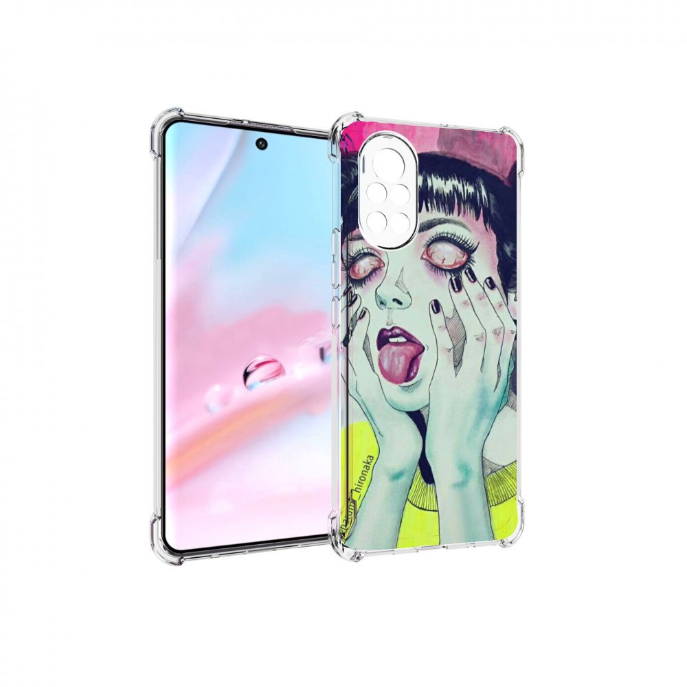 

Чехол MyPads девушка без зрачков для Huawei Nova 8 (ANG-LX1), Прозрачный, Tocco