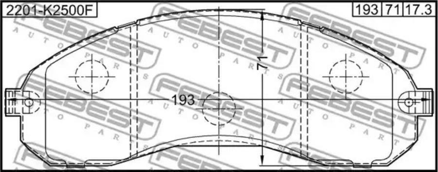 

Тормозные колодки FEBEST передние 2201K2500F