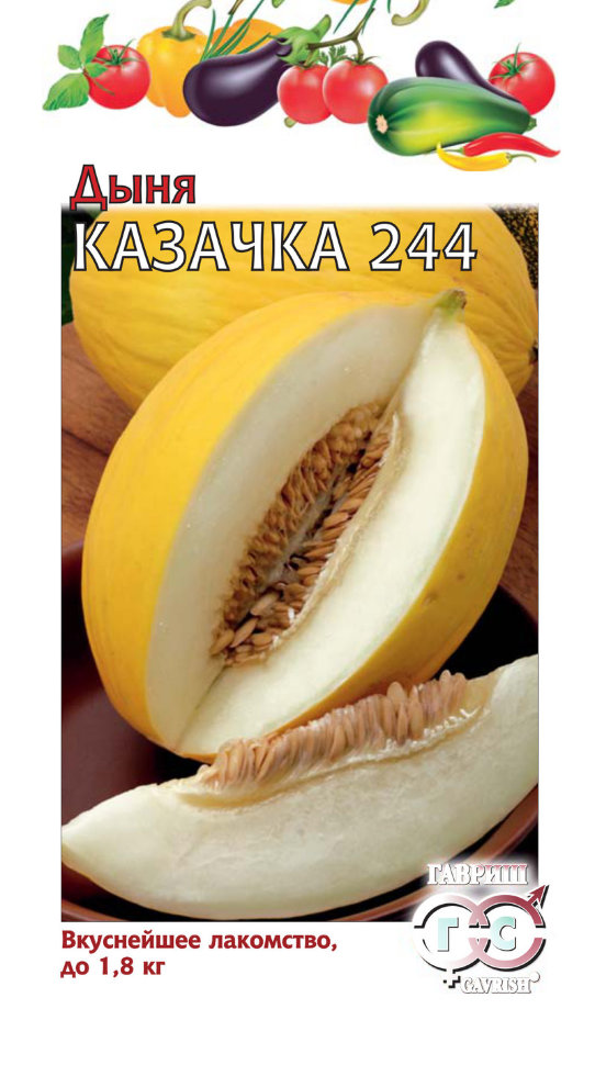

Семена. Дыня "Казачка 244" (10 пакетов по 1 г)
