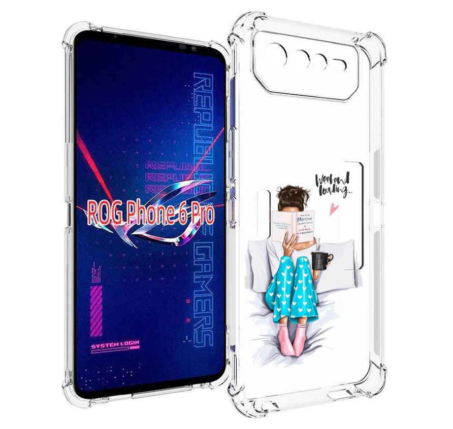 

Чехол MyPads Weekend-loading для Asus ROG Phone 6 Pro, Прозрачный, Tocco