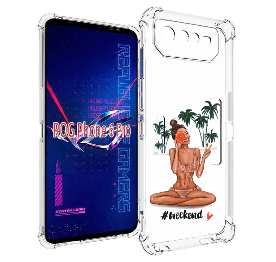

Чехол MyPads Weekend для Asus ROG Phone 6 Pro, Прозрачный, Tocco