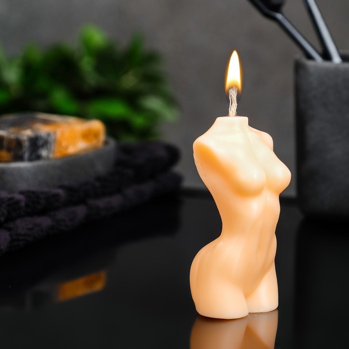 

Фигурная свеча "Женское тело №1" бежевая, 9см, Эстетика NUDE