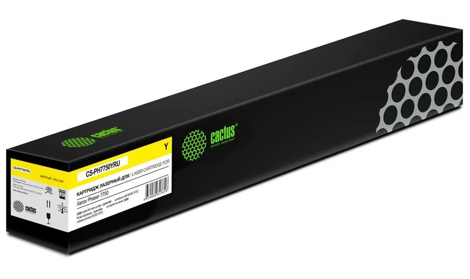 

Картридж для лазерного принтера CACTUS CS-PH7750Y (CS-PH7750Y) желтый, совместимый, CS-PH7750Y