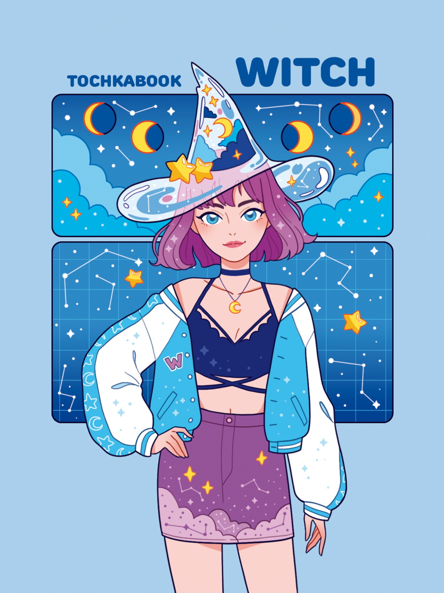 Записная книжка Tochkabook Mini Ведьмочка 64-0512