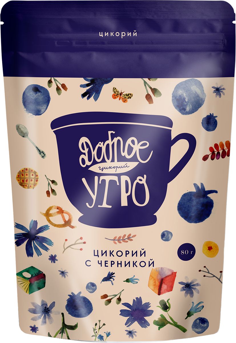 

Цикорий Доброе утро с Черникой, 80 г х 4 шт, ц20_черника
