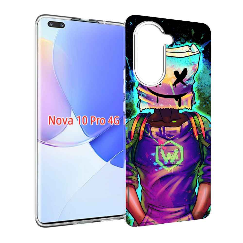 Чехол MyPads маршмеллоу-глитч для Huawei Nova 10 Pro противоударный