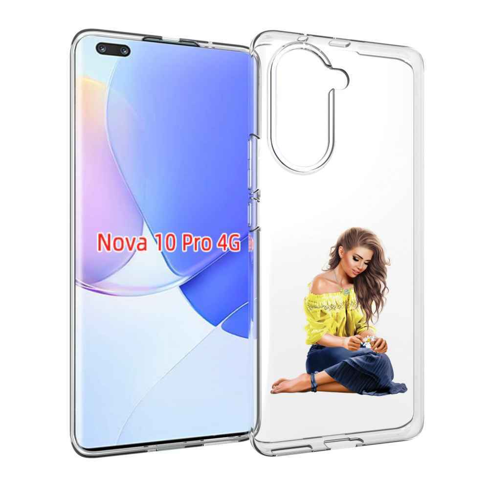 Чехол MyPads миленькая-девочка женский для Huawei Nova 10 Pro противоударный