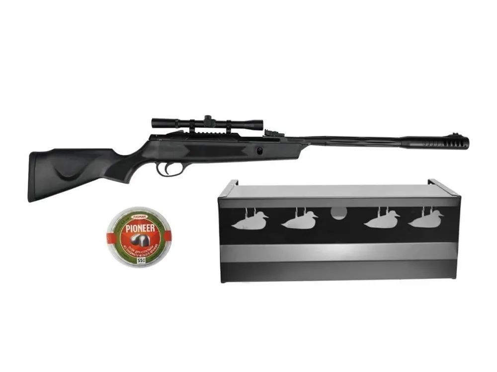 Пневматическая винтовка Hatsan Alpha + прицел 4x20 + пули (550 шт) + минитир Air-Gun