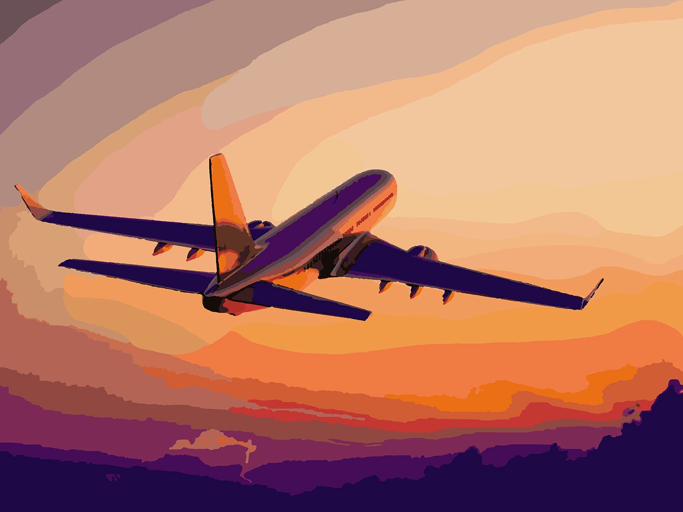 

Картина по номерам Красиво Красим Plane and sunset, 30 х 40 см, Plane and sunset