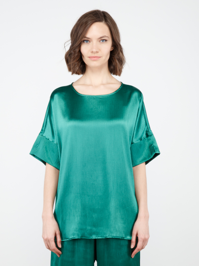Блуза женская Eleganzza ZZ-WS030315-44 зеленая 50 RU
