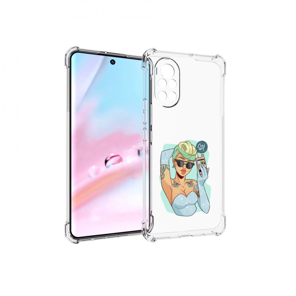 Чехол MyPads девушка с короткой стрижкой женский для Huawei Nova 8 (ANG-LX1)
