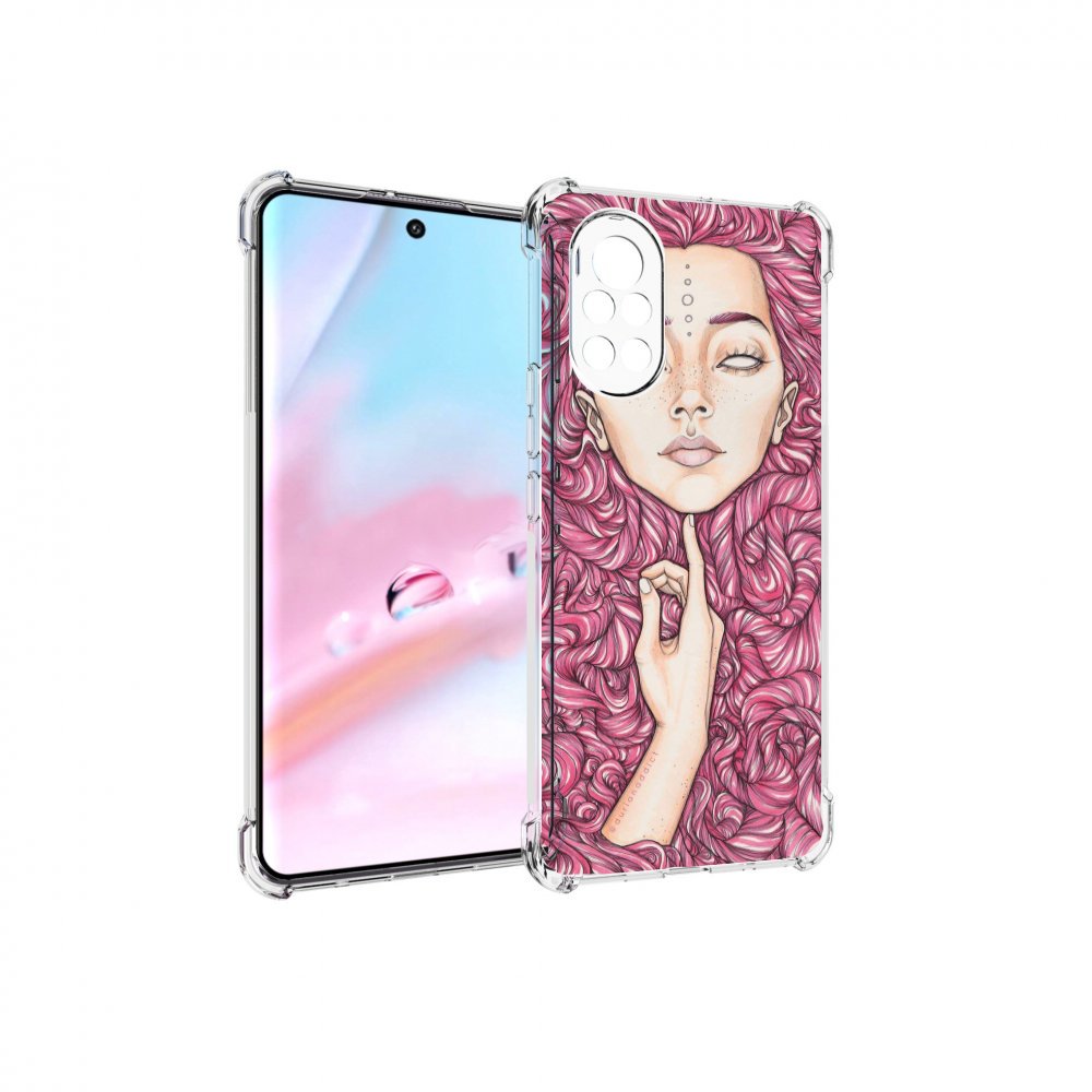 

Чехол MyPads девушка утонула в волосах женский для Huawei Nova 8 (ANG-LX1), Прозрачный, Tocco