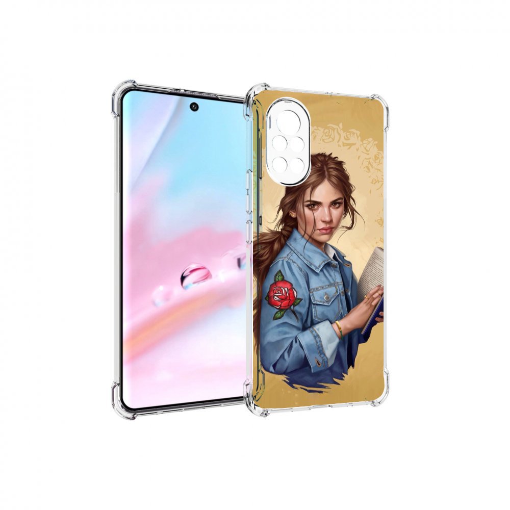 Чехол MyPads девушка-в-бежевом-фоне для Huawei Nova 8 (ANG-LX1)