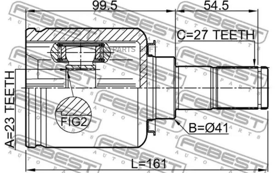 

FEBEST ШРУС ВНУТРЕННИЙ ЛЕВЫЙ 23X41X27