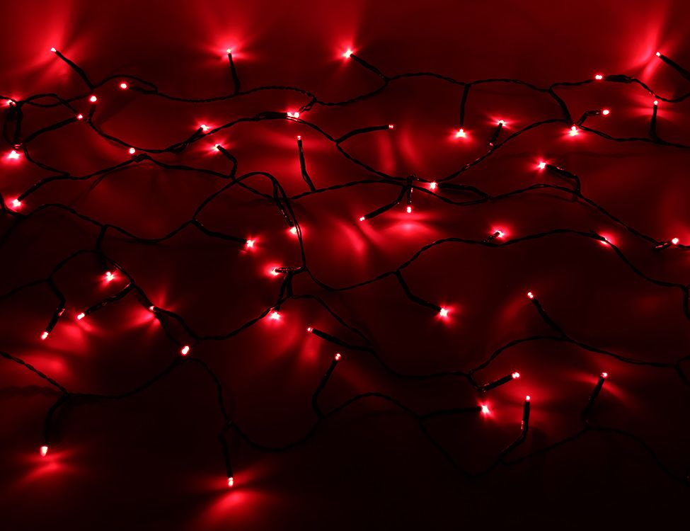 фото Новогодняя электрическая гирлянда kaemingk нить объемная 159896-kaemingk 6 м красный