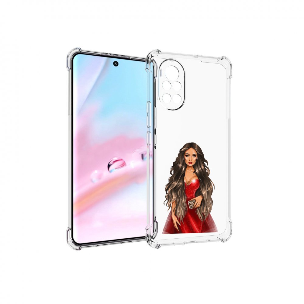 Чехол MyPads девушка-в-вечернем-платье женский для Huawei Nova 8 (ANG-LX1)