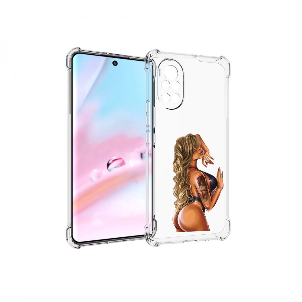 

Чехол MyPads девушка-в-черном-кожаном-купальнике женский для Huawei Nova 8 (ANG-LX1), Прозрачный, Tocco