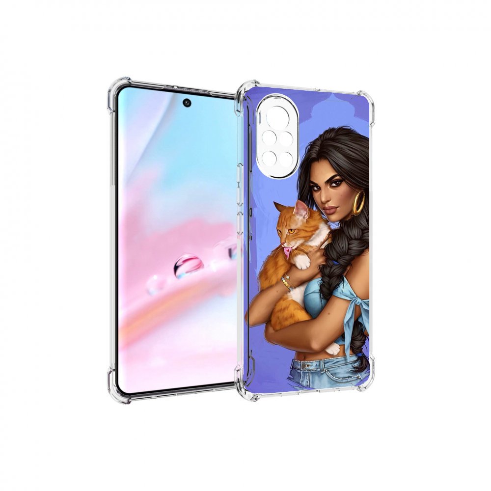 

Чехол MyPads девушка-красивая-с-синим-фоном женский для Huawei Nova 8 (ANG-LX1), Прозрачный, Tocco