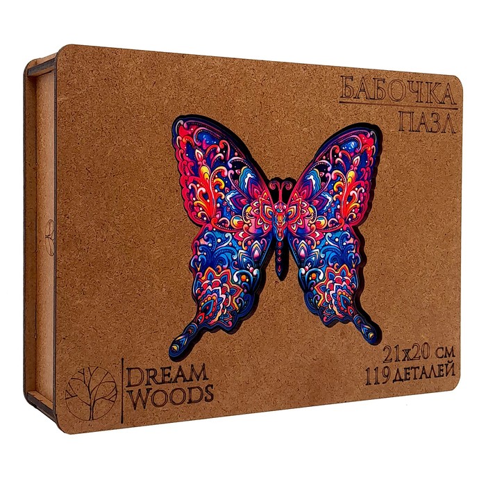 

Пазл фигурный Dream Woods Бабочка, 119 деталей, Бабочка