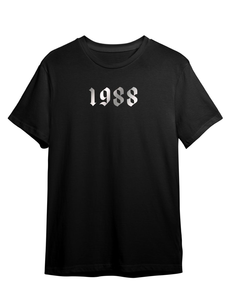 

Футболка унисекс Каждому Своё 1988/Год рождения/С др RAYR4ZS черная XS, "1988/Год рождения/С др" RAYR4ZS