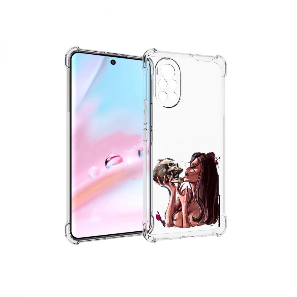 

Чехол MyPads девушка-модель-с-черепом для Huawei Nova 8 (ANG-LX1), Прозрачный, Tocco