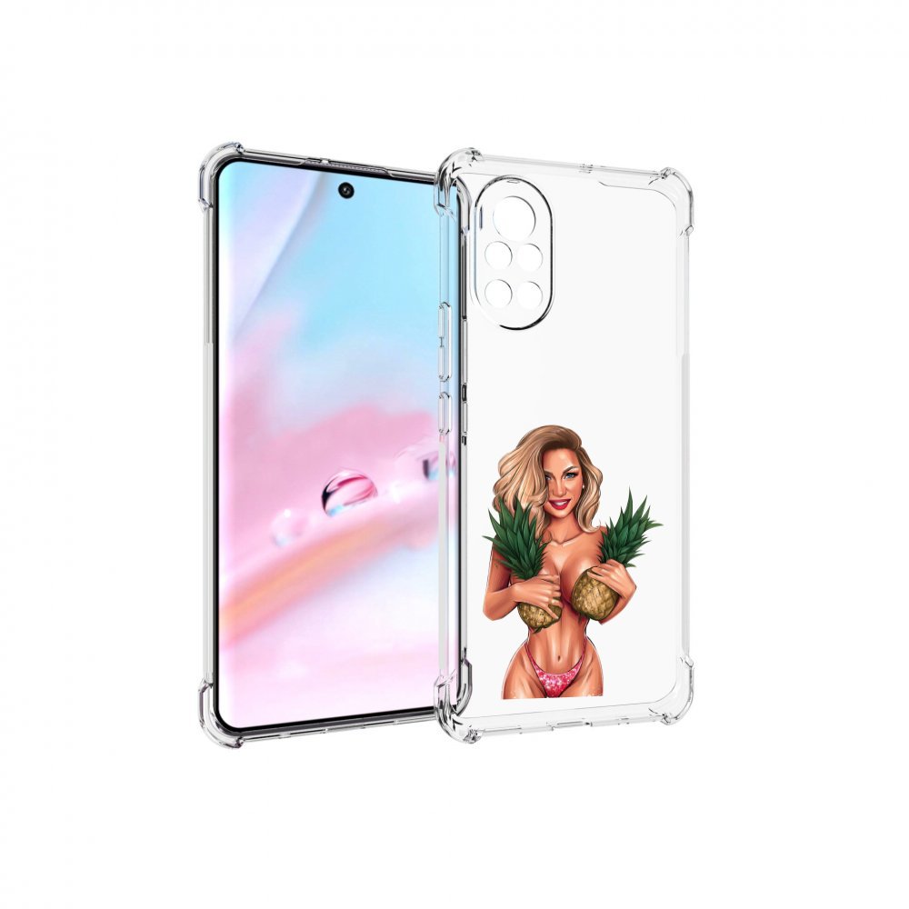 

Чехол MyPads девушка-с-ананасами женский для Huawei Nova 8 (ANG-LX1), Прозрачный, Tocco