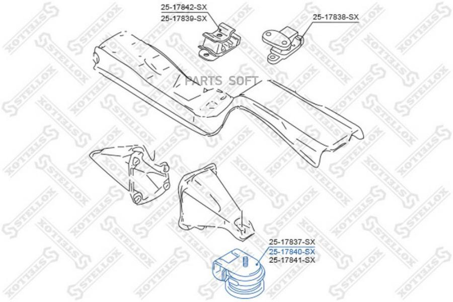 

25-17840-sx_подушка двигателя передняя suzuki grand vitara/escudo sq416/sq420/sq625 1998-