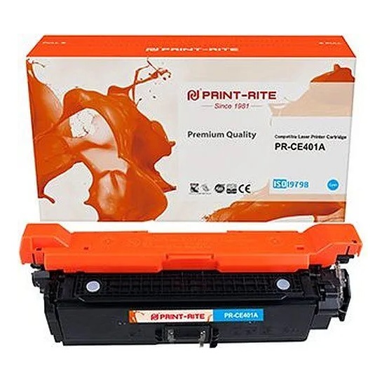 

Картридж для лазерного принтера Print-Rite TFH597CPU1J (PR-CE401A) голубой, совместимый, TFH597CPU1J