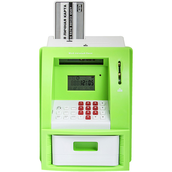фото Копилка зелёный банкомат подарки от михалыча