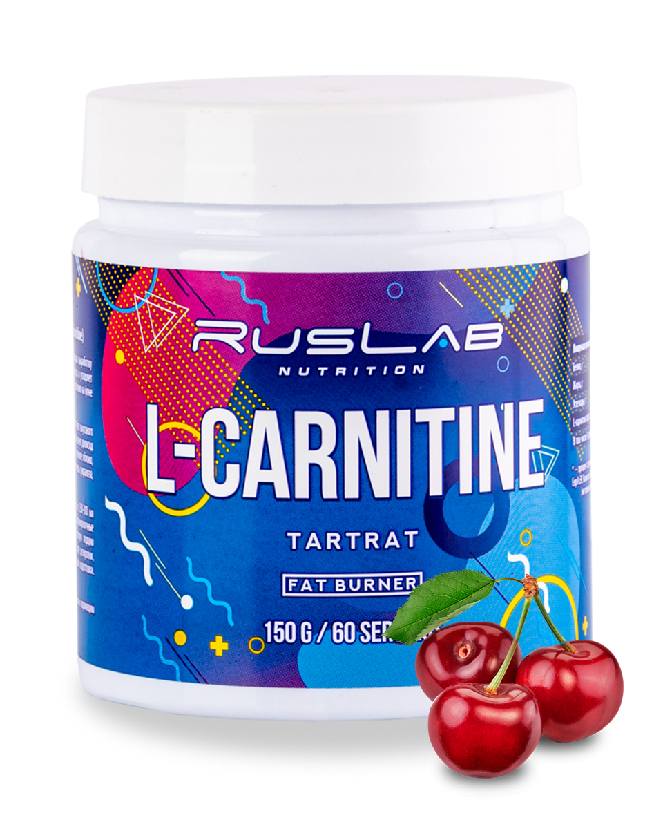 Аминокислота RusLabNutrition L-Carnitine Tartrat 150гр вкус вишня