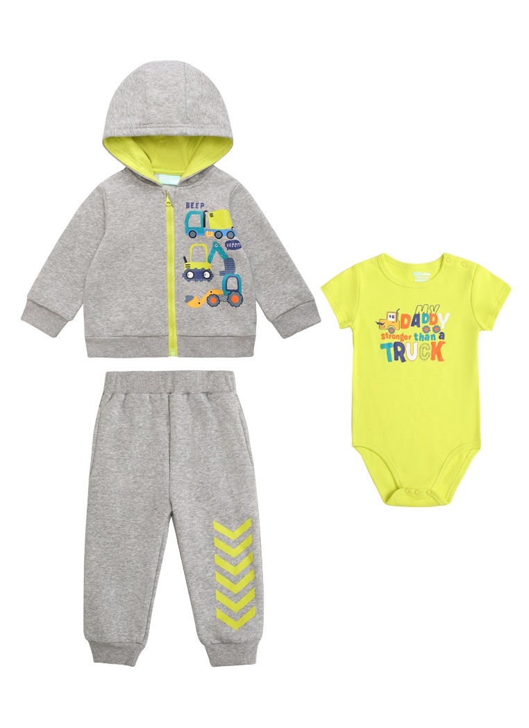 

Костюм повседневный Kari Baby SS24B00100507, светло-зеленый; серый, 68, 223525