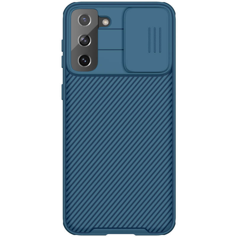 фото Накладка nillkin camshield pro case с защитой камеры для samsung galaxy s21+ (синий)