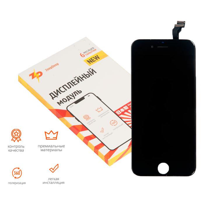 фото Дисплей в сборе с тачскрином zeepdeep premium для iphone 6, черный