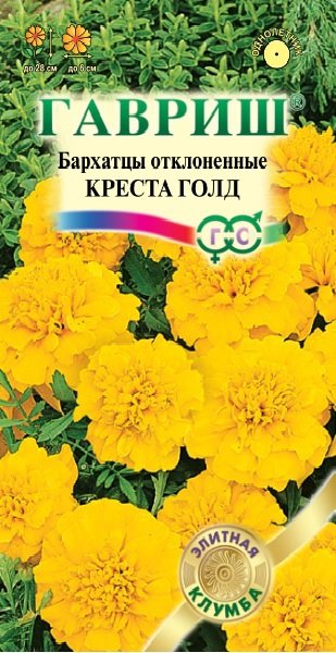 

Семена. Бархатцы отклоненные "Креста Голд" (10 пакетов по 10 штук)