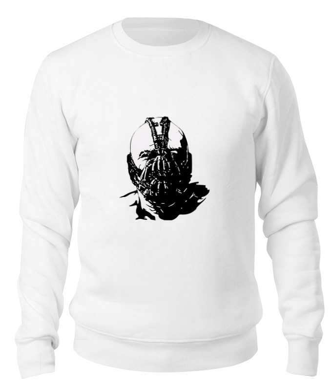 

Свитшот унисекс Printio Суперзлодей комиксов - бэйн белый L, Суперзлодей комиксов - бэйн