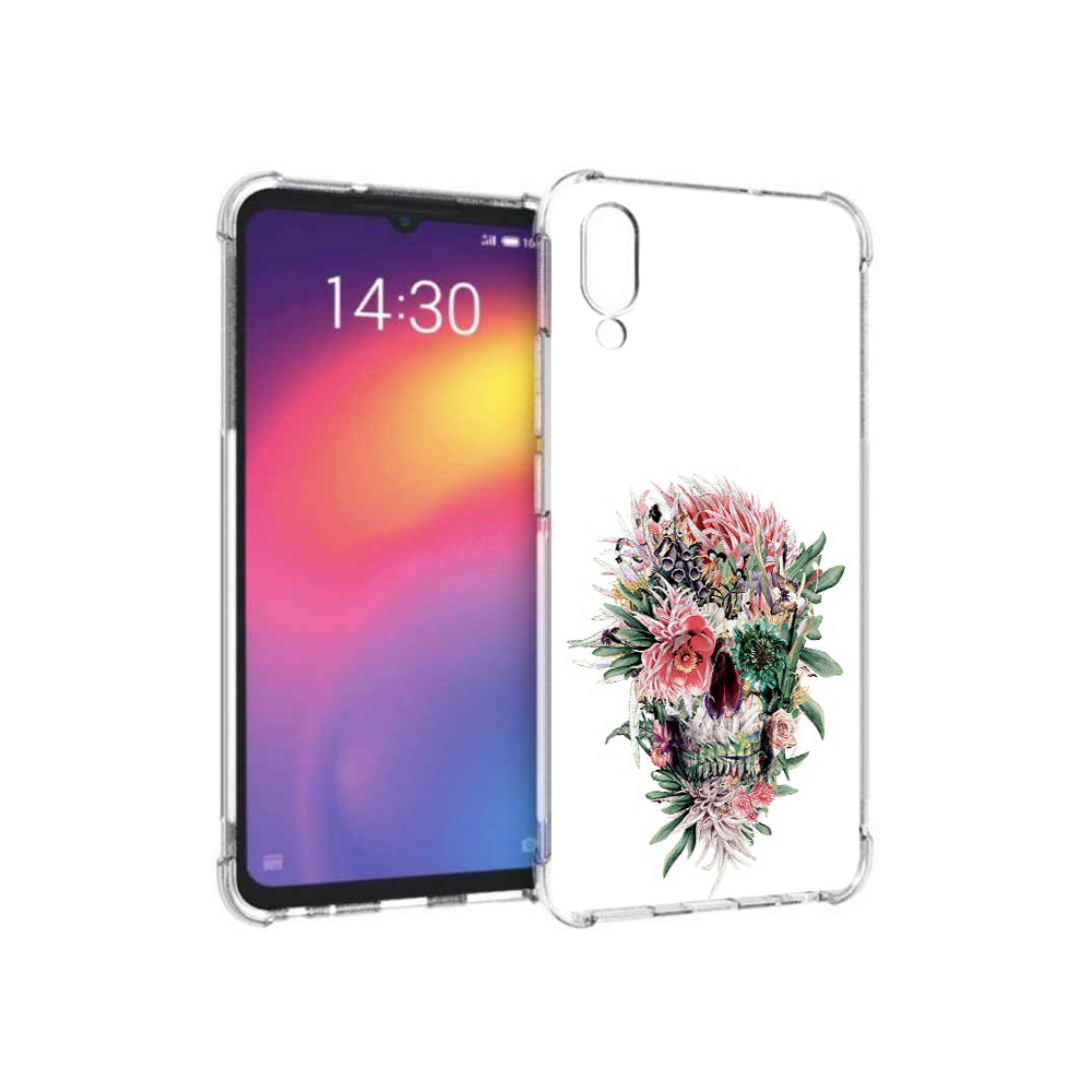 

Чехол MyPads Tocco для Meizu Note 9 череп из цветов (PT134513.88.677), Прозрачный, Tocco