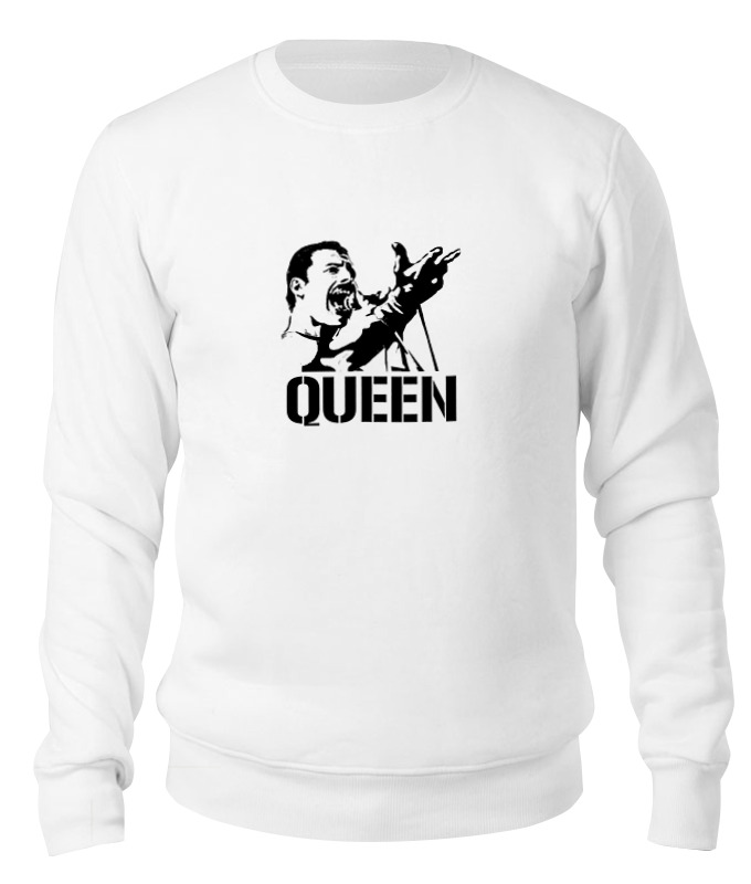 

Свитшот унисекс Printio Freddie mercury - queen белый L, Freddie mercury - queen