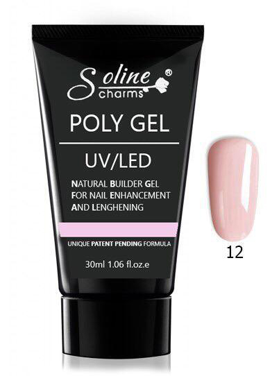 Полигель Soline Charms Poly Gel UV-LED 12 бежевый, 30 мл