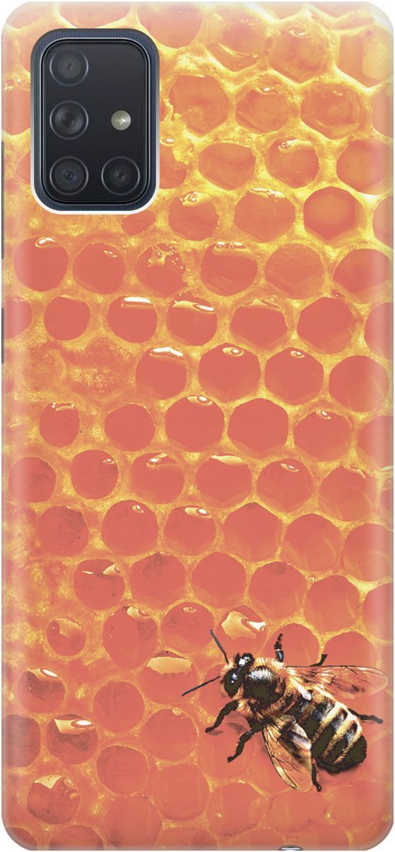 

Силиконовый чехол на Samsung Galaxy A71 с принтом "Соты и пчела", Красный;оранжевый, 2306