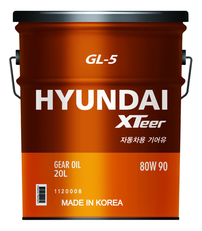 фото Трансмиссионное масло xteer gear oil-5 80w-90 20л 1120008 hyundai xteer арт. 1120008