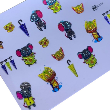 

Набор, Anna Tkacheva, 3D-слайдер Crystal HT №159 «Кошки. Мышки», 2 шт., Разноцветный