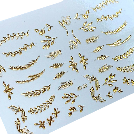 

Набор, Anna Tkacheva, 3D-слайдер Gold Crystal №20 «Листья. Веточки», 2 шт.