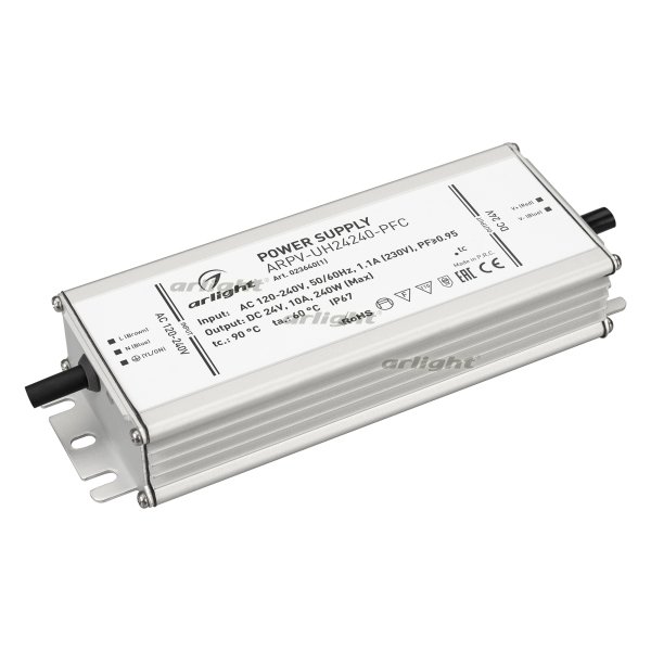 

Arlight Блок питания ARPV-UH24240-PFC (24V, 10.0A, 240W) (Arlight, IP67 Металл, 7 лет), Блок питания ARPV-UH24240-PFC (24V, 10.0A, 240W) (Arlight, IP67 Металл, 7 лет)