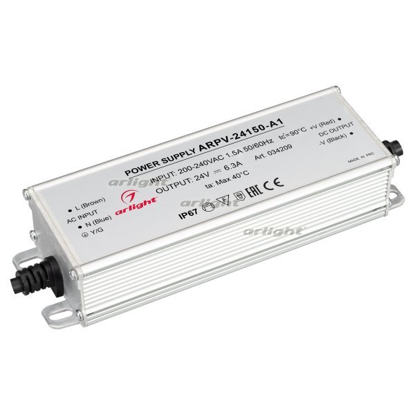 

Arlight Блок питания ARPV-24150-A1 (24V, 6.25A, 150W) (Arlight, IP67 Металл, 3 года), Серый, Блок питания ARPV-24150-A1 (24V, 6.25A, 150W) (Arlight, IP67 Металл, 3 года)