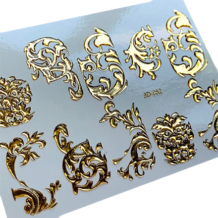 

Набор, Anna Tkacheva, 3D-слайдер Gold Crystal №52 «Вензеля. Веточки», 2 шт.